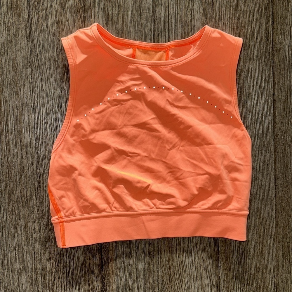 Lululemon Hotty Hot Cropped Tank Highlight Orange